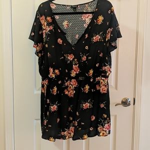Torrid black floral babydoll
